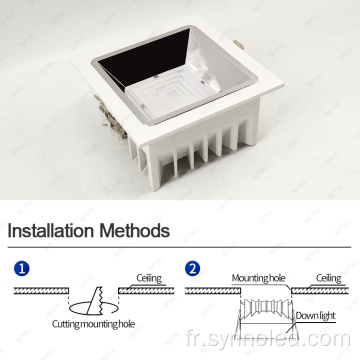 Downlight à LED carré 10W / 20W / 30W / 40W